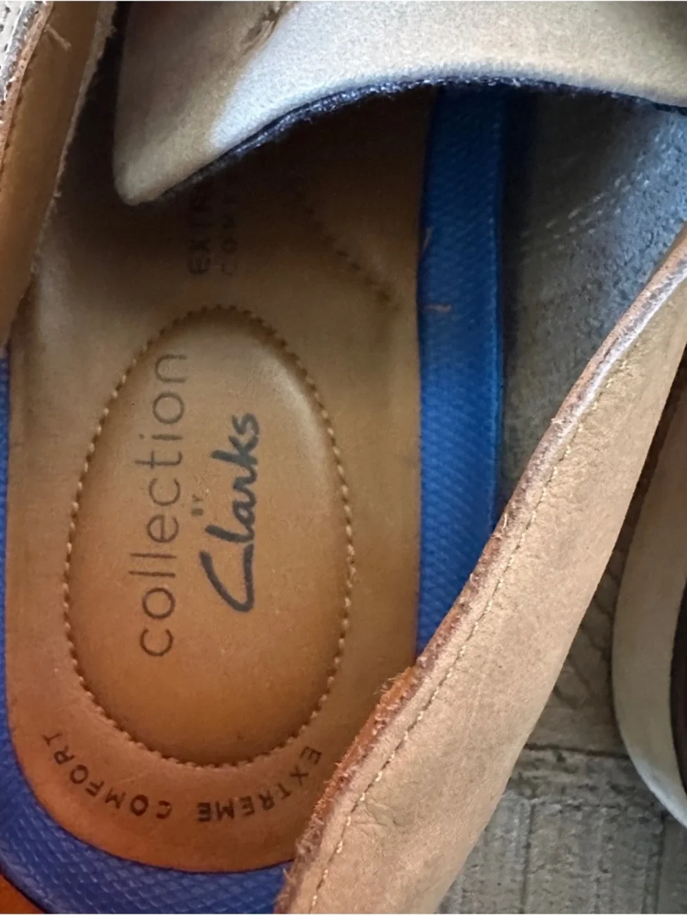 Clarks Collection Men’s Tan Leather Oxford Shoes Size 9.5 Extreme Comfort